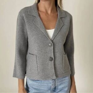 Six/Fifty Women's Gray Blazer Jacket BNWT Size L